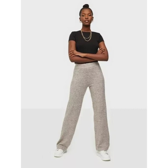 Vero Moda 0X Avery Knit Curve Trouser Sepia Tint High Rise Elastic Waist NWT - Picture 1 of 15